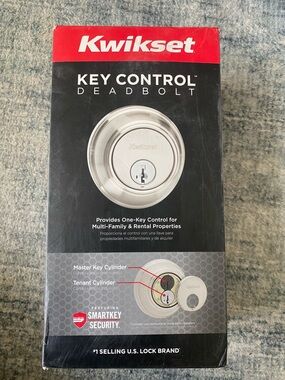 New Kwikset Key Control Deadbolt in Silver - SmartKey Security